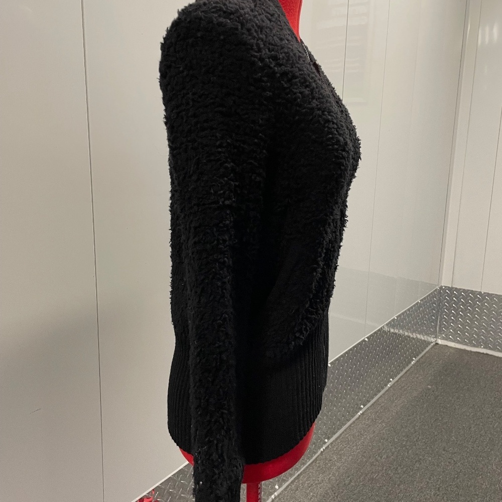 Womens Rag & Bone Brand Black Nubby Zip-Up Sweater, size S - Picture 4 of 7